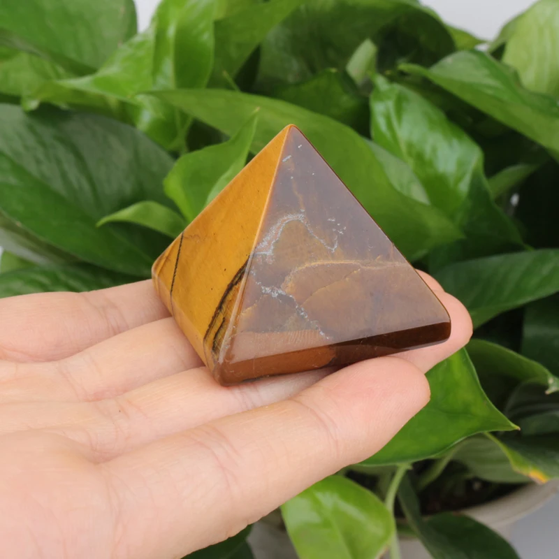  Натуральный лечебный камень 4 см ОРГОН красный тигровый глаз чакра органический драгоценный прозрачный кварцевый кристалл пирамида для