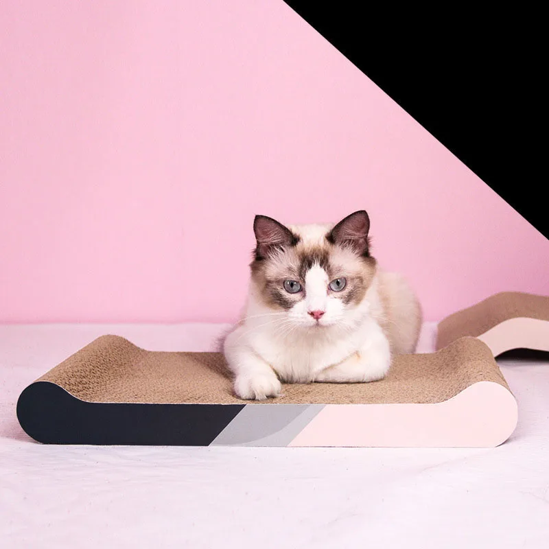 Cat Toys New Shape Claw Sharpener Large Wear-resistant Corrugated Paper Cat Claw Board High Quality Cat Scratching Board