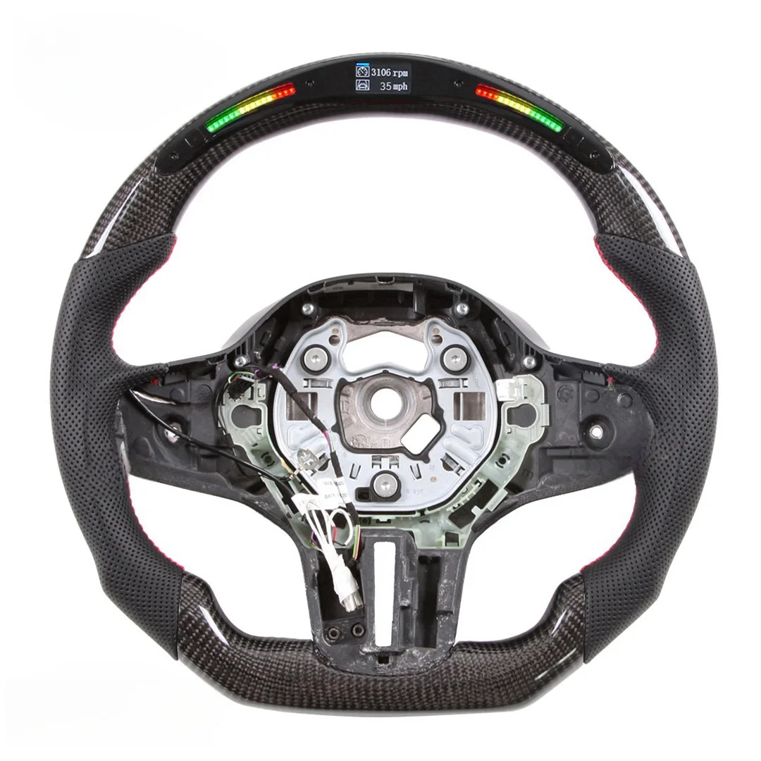 Светодиодное рулевое колесо из углеродного волокна для BMW G20 G30 G38 G28 G05 G06 3 серии M340i высокопроизводительное