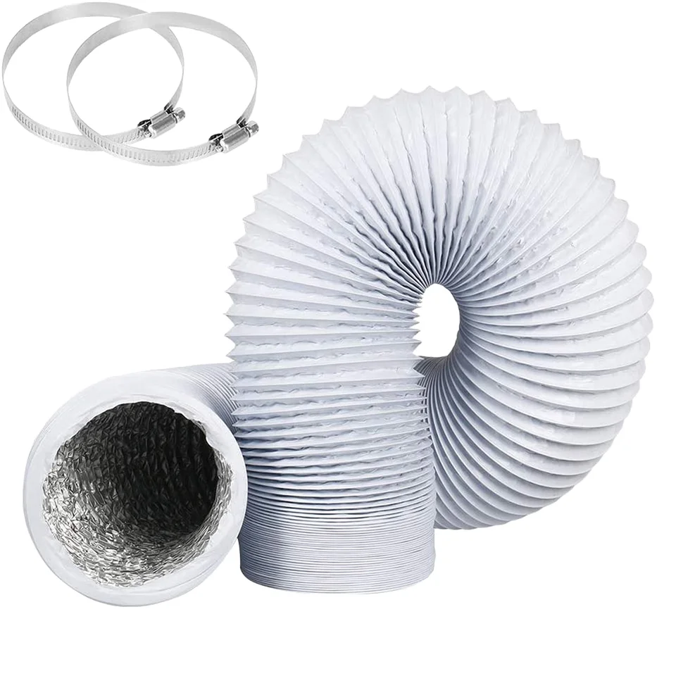 Round Combi PVC Aluminum Flexible Duct for HVAC Systems Ventilation AC PVC Duct Hose for Hospital Projects