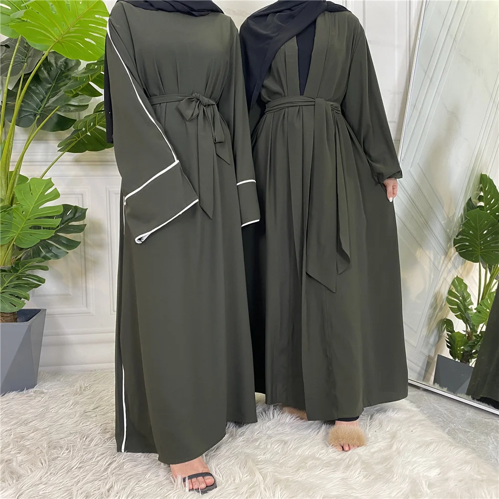  6472 # Nida Abaya однотонная белая отделка для молитвенных мусульманских женщин мусульманские