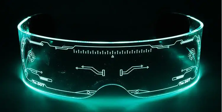 New Product Wedding Party LED Luminous Glasses LED Visor Glasses Colorful Neon Glasses