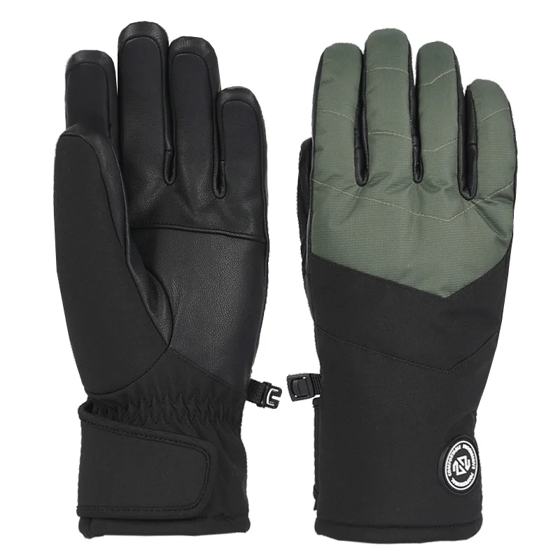 Five Finger Gloves Outdoor Sports Safety Gloves Winter Hunting Ski Snow Gloves Waterproof with Goatskin Leather Palm