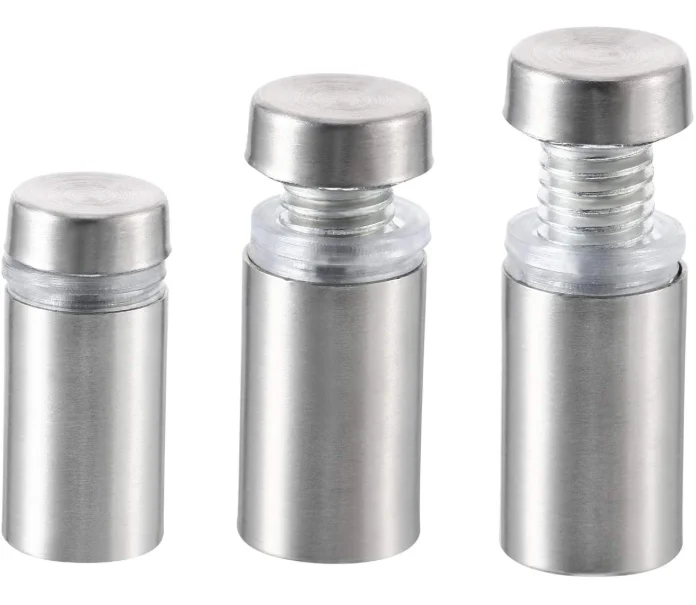 High Quality Custom Adjustable Aluminium Acrylic Balcony Glass Railing Sign Standoff Screw Holder Mounts