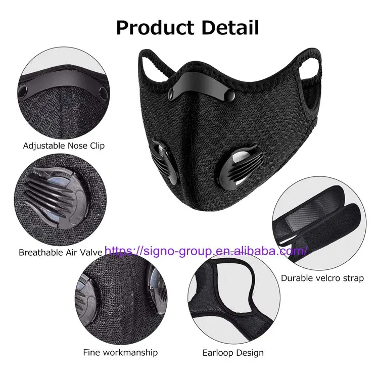 Спорт с Flitter Oem Маска Air Pro Защитная Мода Cubrebocas защитный Нетканый фильтр ткань Бесплатная черная