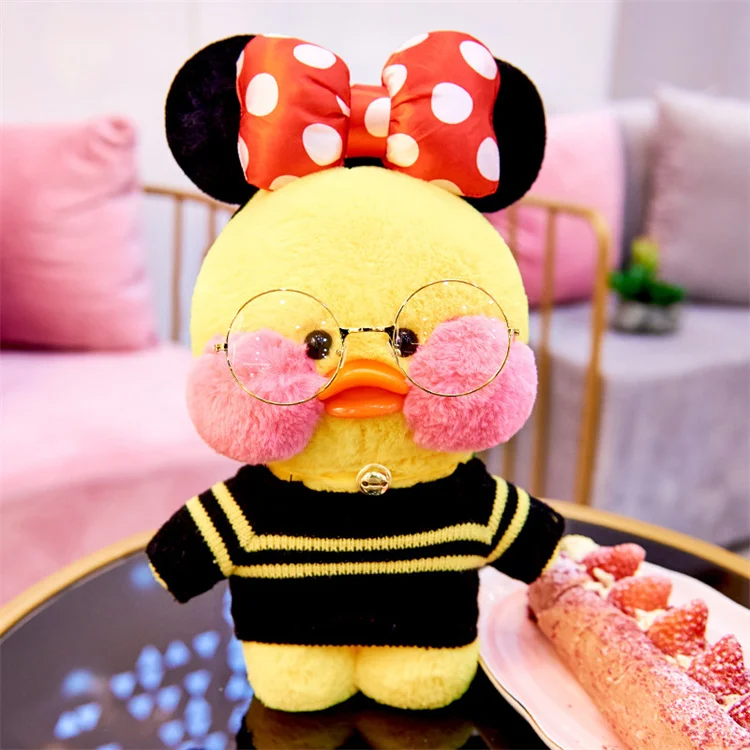 Rts Hot Selling Popular Soft Toys Factory Direct Kawaii Cute Yellow Duck Wholesale Plush Doll Toy Lalafanfan Duck