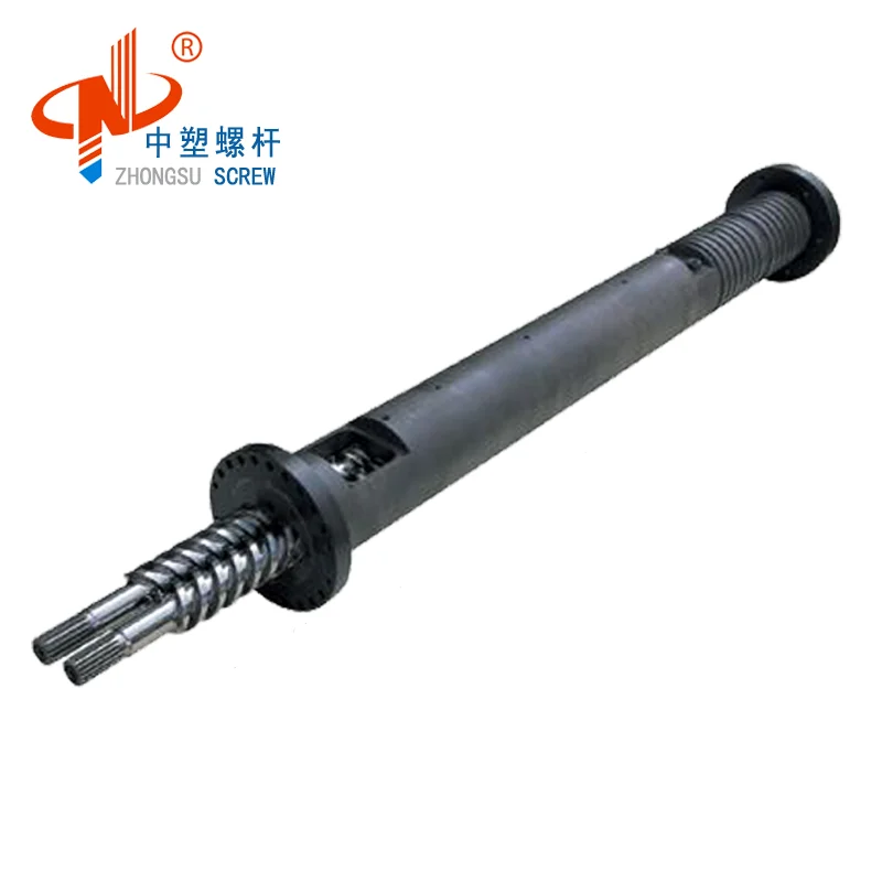 parallel twin screw barrel for plastic extruder for krausmaffei / battenfield