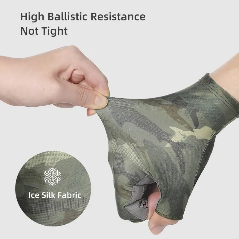 Oem Wholesale Uv Protection Fishing Gloves Waterproof 5 Cut Finger Anti-slip Fishing Glove Fingerless Fish Gloves For Work Fish