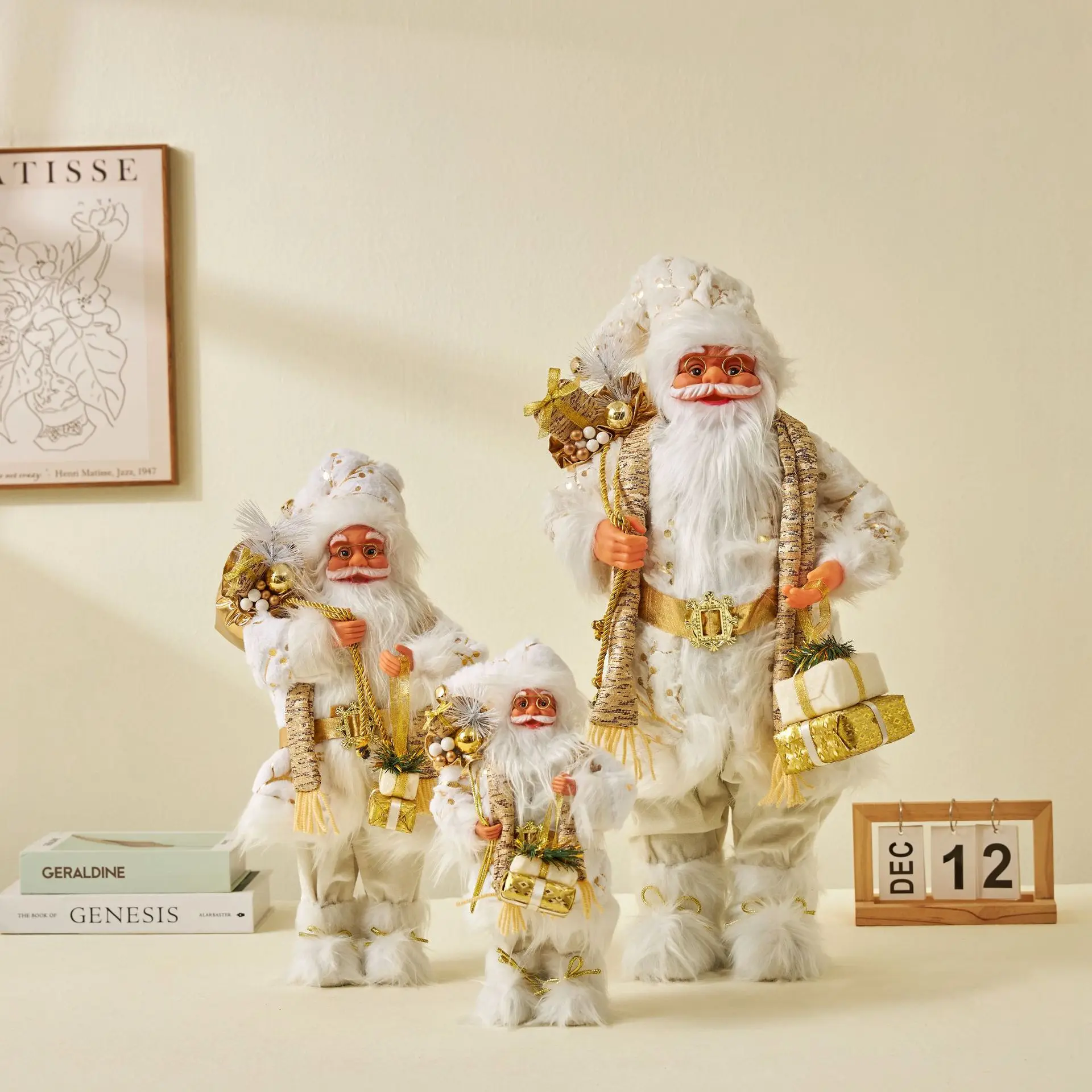 Рождественская в наличии быстрая доставка Papa Noel Pere 30 см 45 60 нордическая фигурка Санта-Клауса стоящая кукла