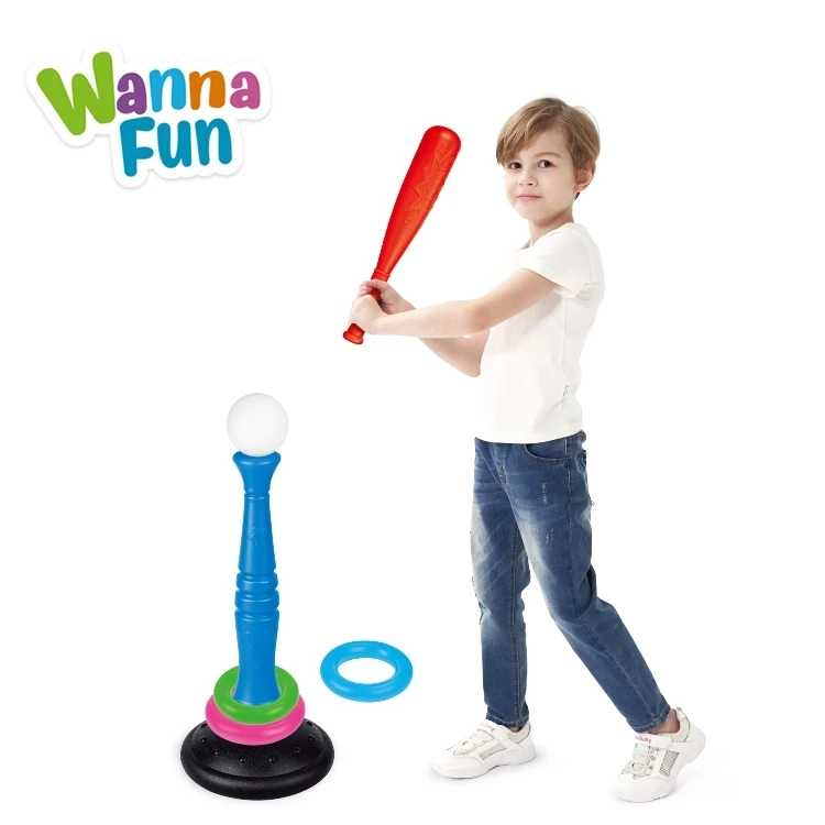 2 In 1 Sports Toy Throwing Exercise Trainer Outdoor Baseball Set Toys Plastic Ring Toss Game