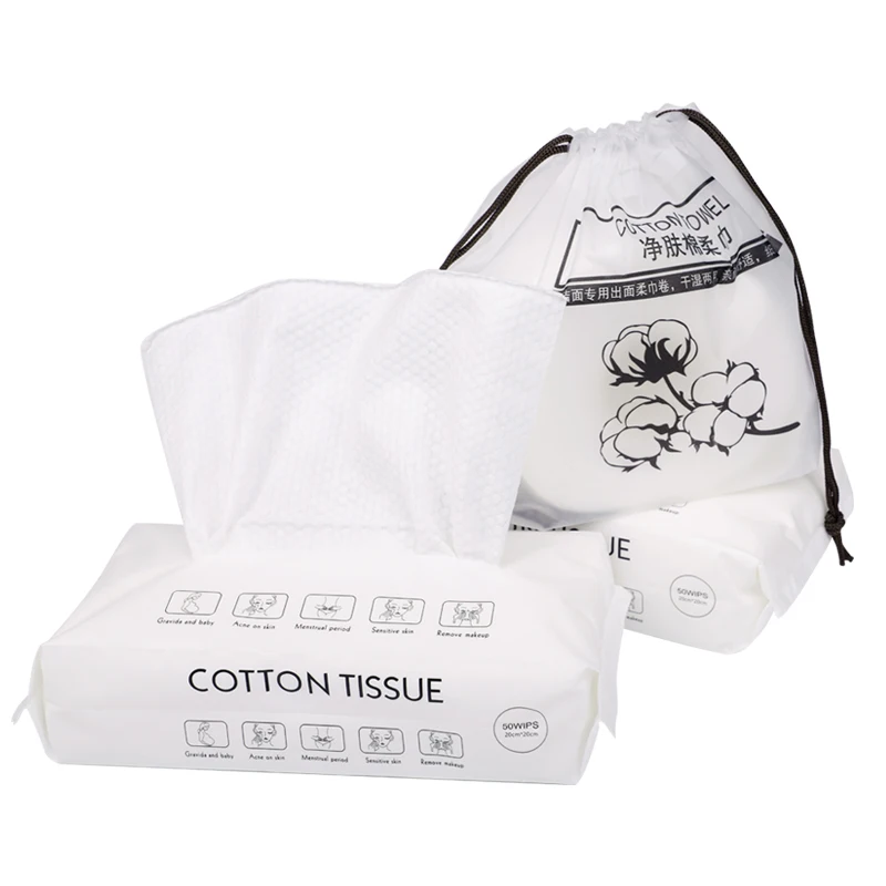 2020 OEM wholesale Non-woven Soft Makeup household beauty salon travel disposable cotton face Cleaning towel