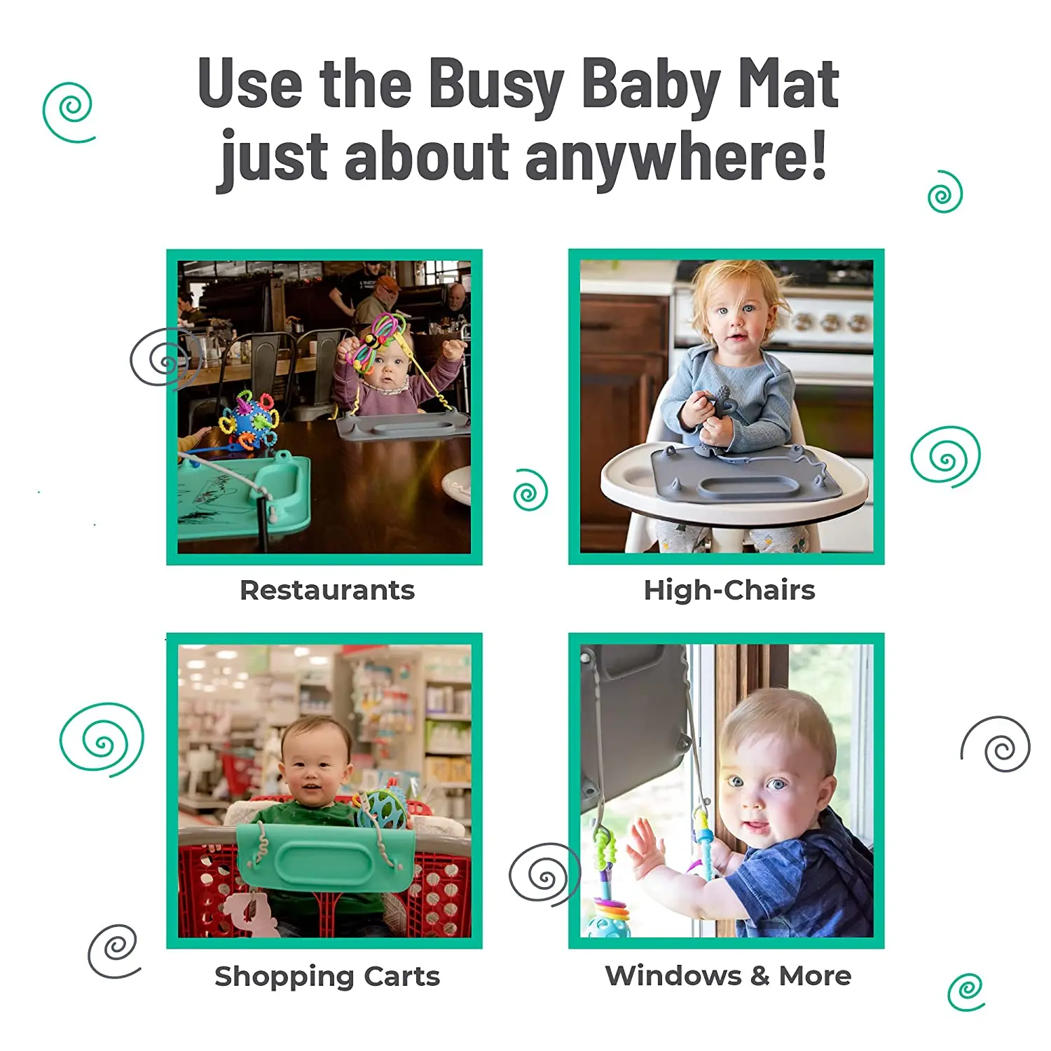 Food Grade Toddlers Kids Feeding Mat Baby Silicone Placemat Silicone Suction Placemat for Babies