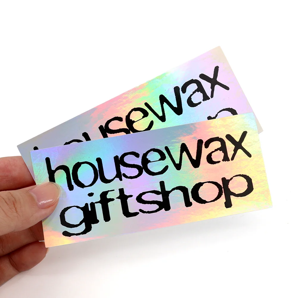 Изготовленный на заказ водостойкий цветной Забавный рекламный мультяшный перерабатываемый голографический стикер штампованный виниловый для подарков