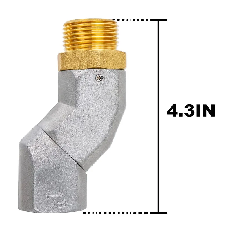 3/4 Inch Fuel Hose Swivel 360 Rotating Connector for Fuel Nozzle Multi Plane Fuel Plane Swivel