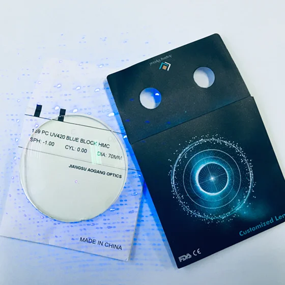 Линзы из поликарбоната с защитой от синего света 1 59 оптических линз
