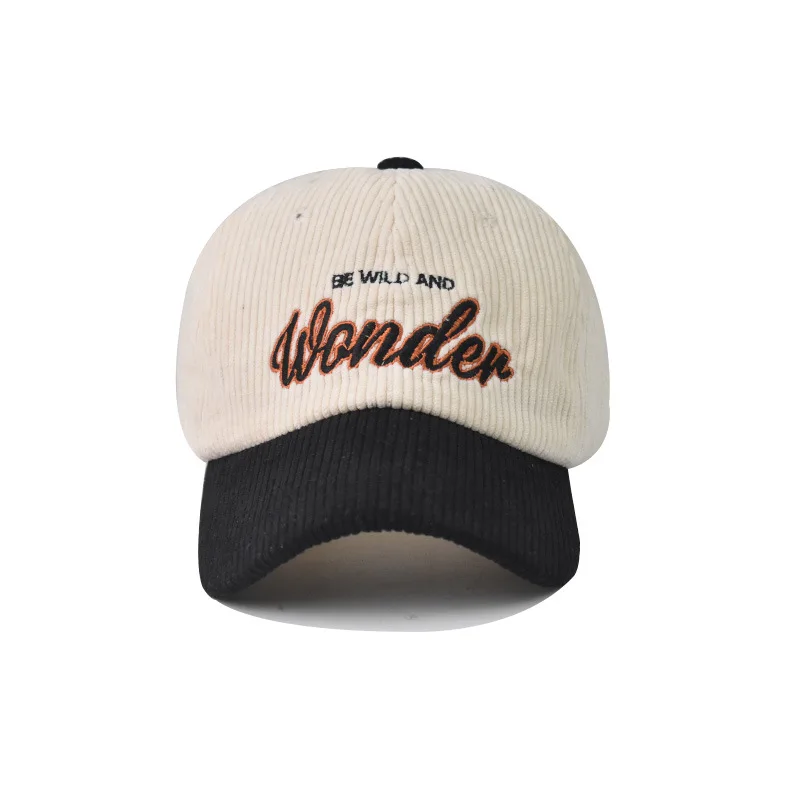 Autumn And Winter Small Letter Trendy Baseball Cap Cold Proof 100% Cotton Baseball Cap Embroidered