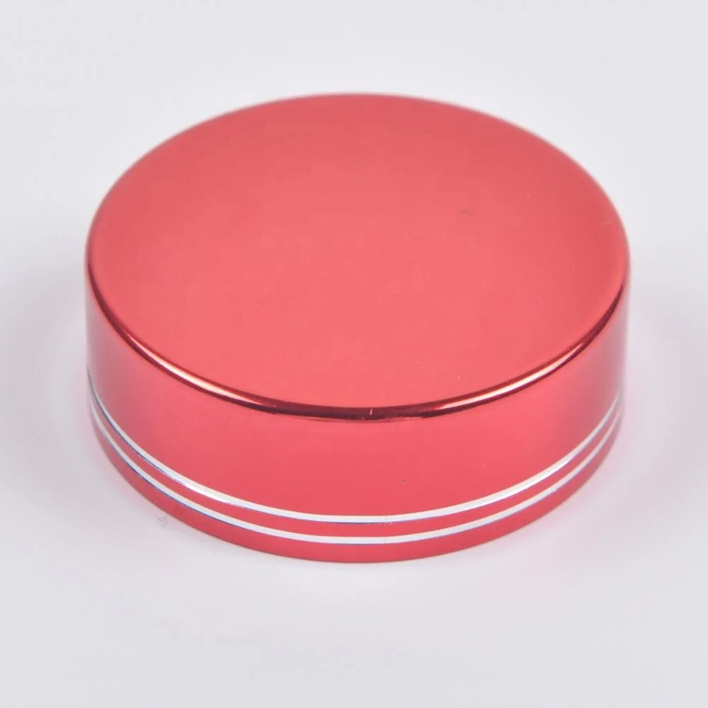 Custom Logo Cosmetic rose gold color aluminum Plastic Lid Cream Jar