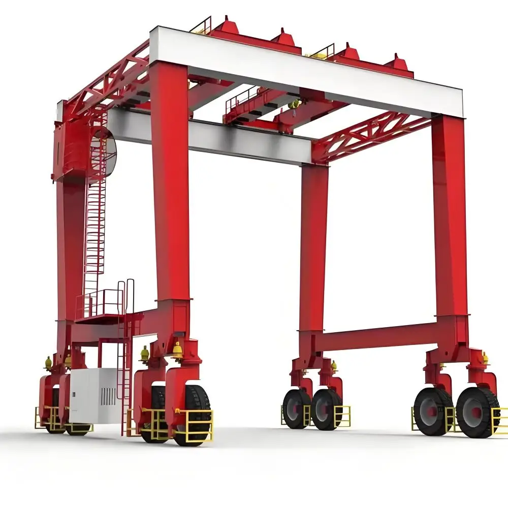 China manufacturer rubber tyred gantry crane Double Girder RTG Rubber Tyre Container Gantry Crane