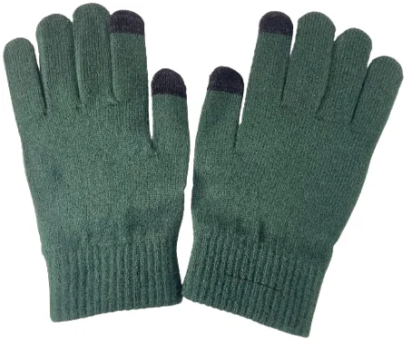 Womens knitted Acrylic mitten with custom logo touch screen knit gloves Fashion winter gloves