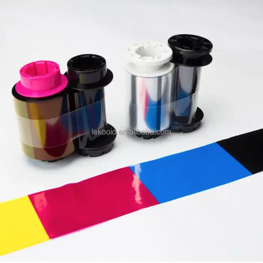 Nisca PR-C201 Retransfer Card Printer YMCK Color Ribbon and Transfer Film