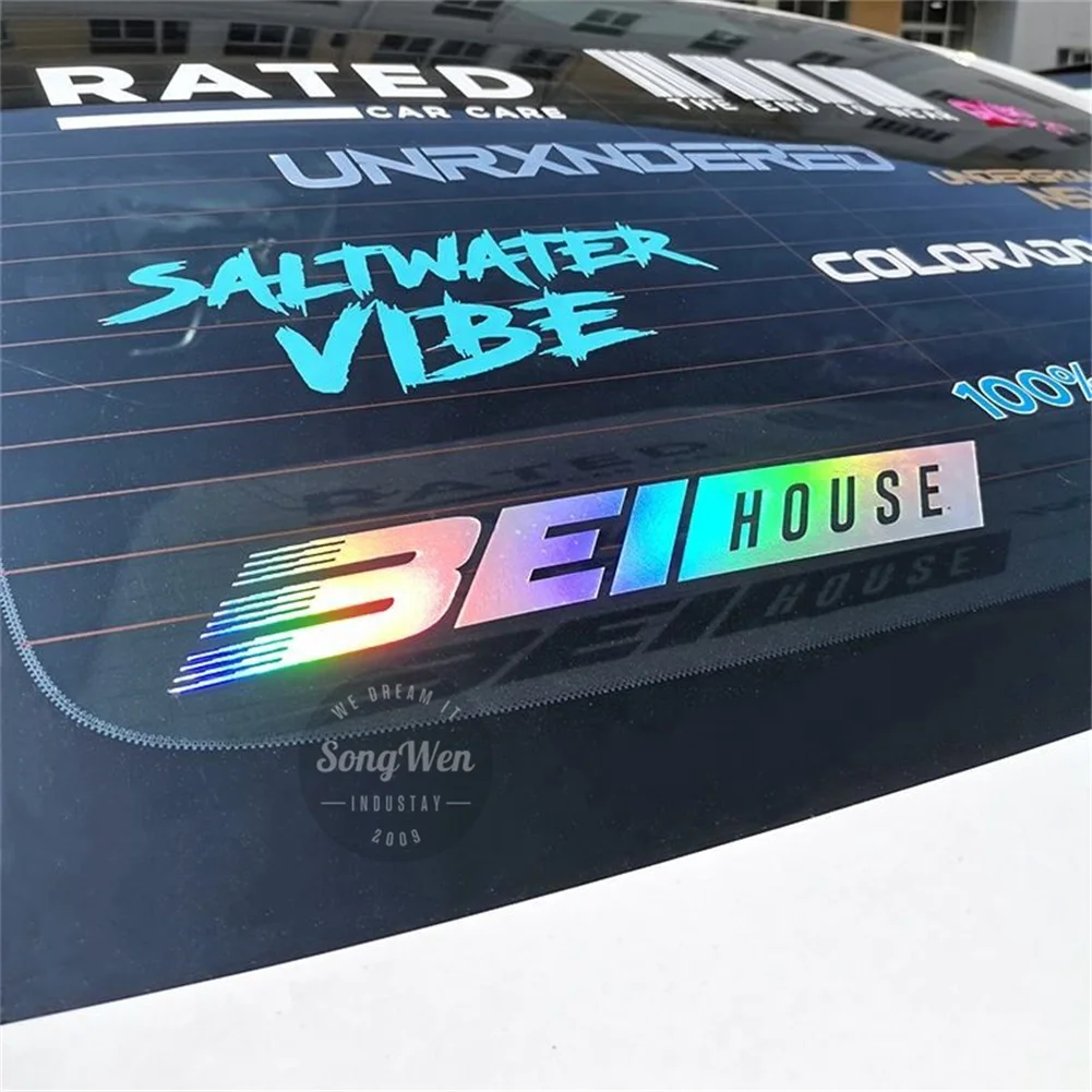 Weather Resistant Custom Car Window Sticker High Quality Print Auto Truck Transfer Decal Logo Sticker