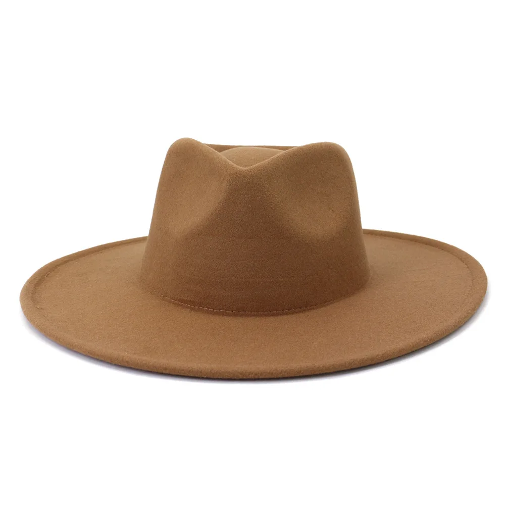 Высококачественная фетровая шляпа унисекс с широкими полями