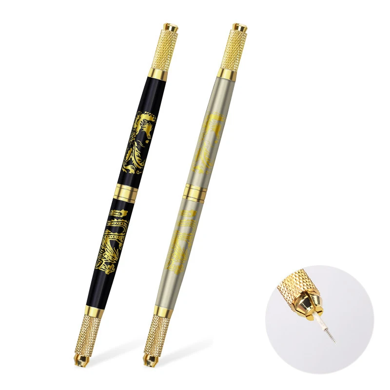 BerLin Dragon And Phoenix Aluminium Microblading Pen Manual Tattoo Pen