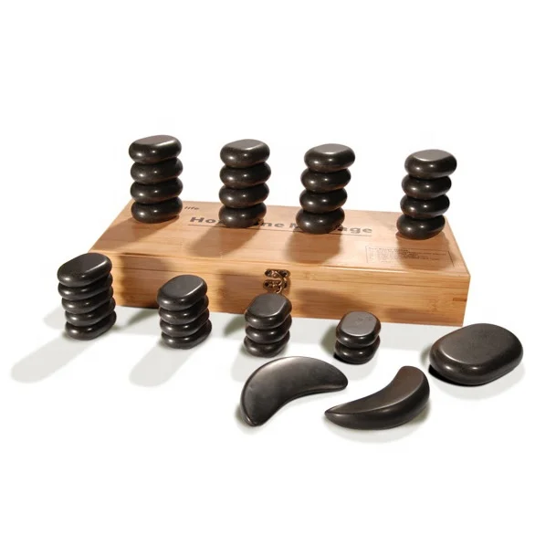 Hot Stone Massage lava Stones Natural Energy Massage Spa Stones Set Rock Basalt Wholesale Body Health Care