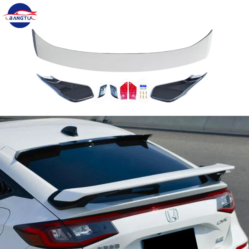 High Quality Spoiler For Honda Civic hatchback 2022-2024 Wing Rear Trunk ABS Lip Wing Accessories 11th Gen civic Mugen Type