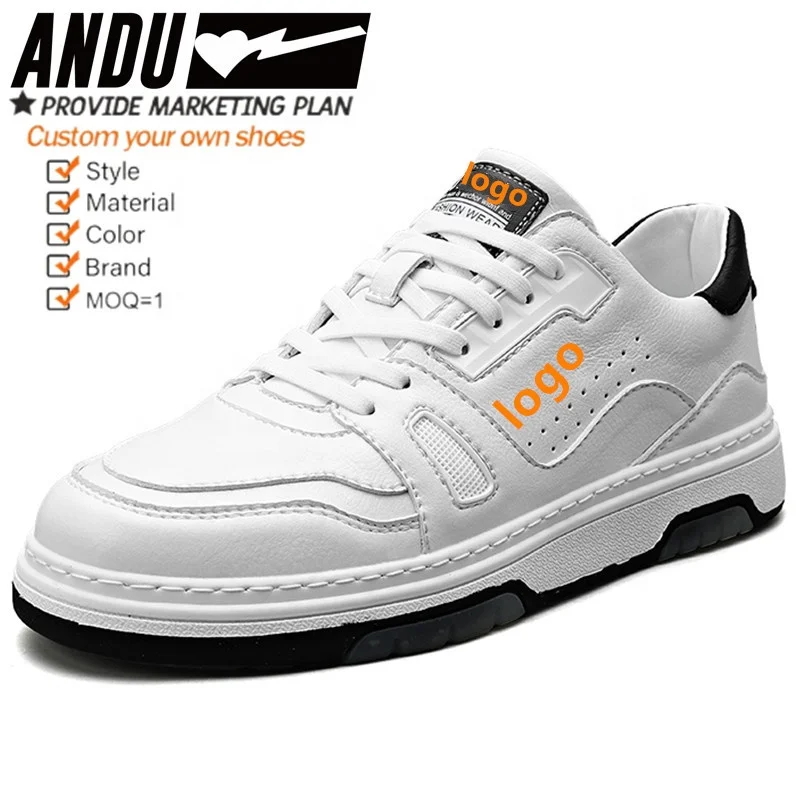 Low Moq 1 Pair Sneakers With Customer Logo Wholesale Custom Blank Sneakers Custom Men Shoes With Box Zapatos Personalizados