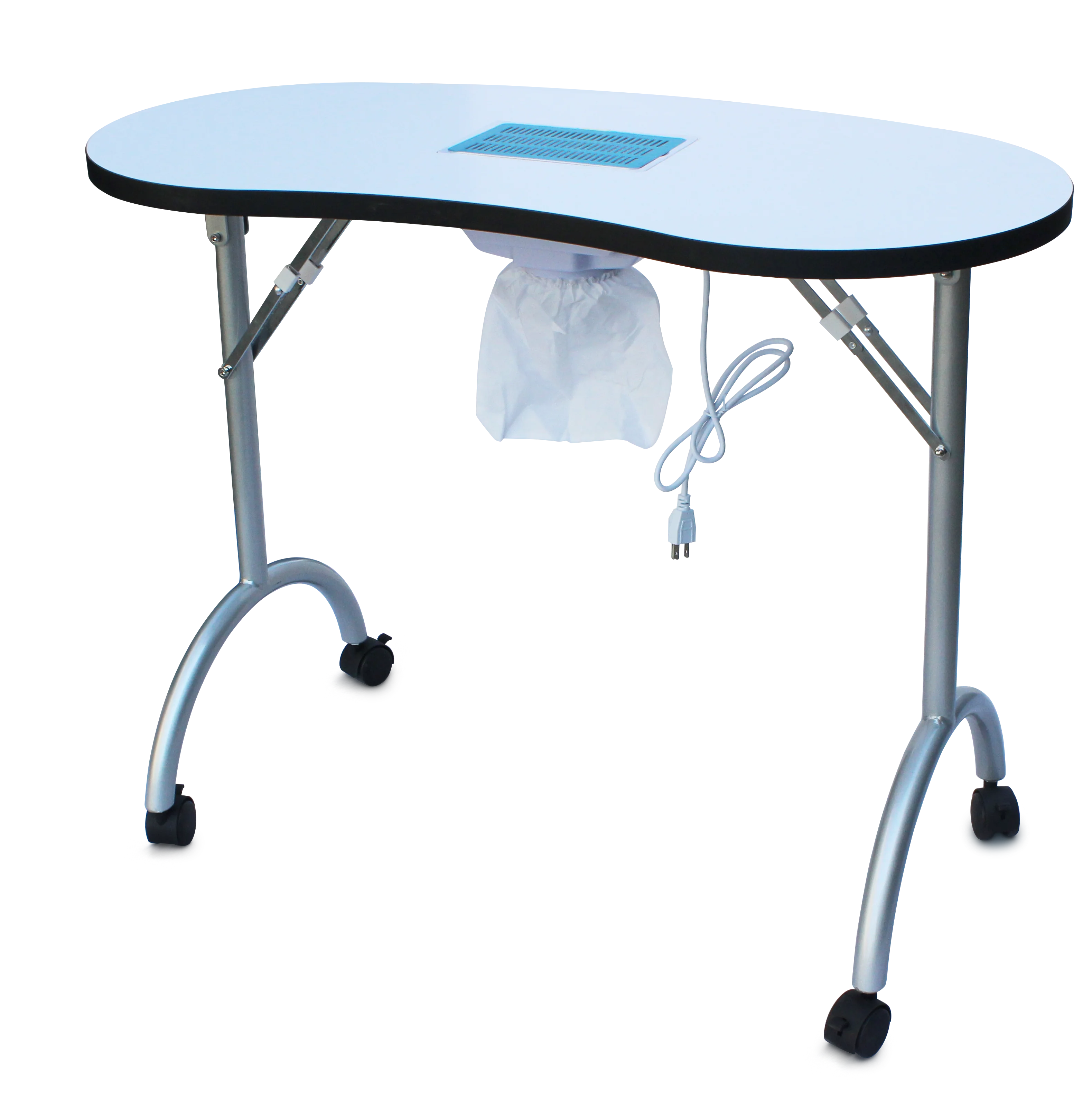 Modern Cheap Beauty Spa Salon Furniture Portable Folding Nail Manicure Table With Fan