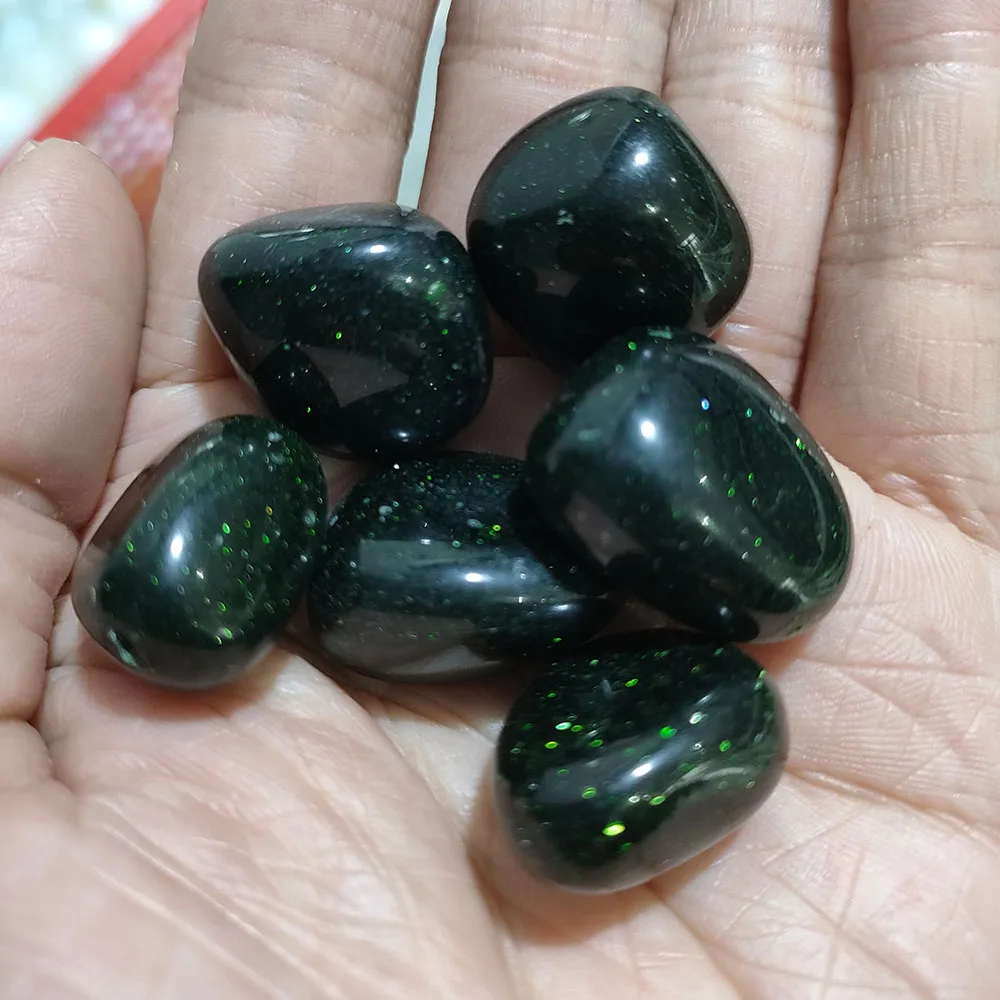 Selling sandstone tumbles polishing golden blue green sandstone tumbled stone