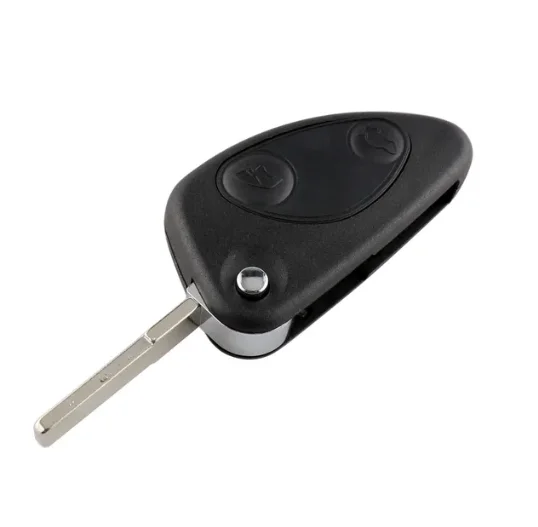 2 Buttons Remote Car Key Shell Case Replacement Fit For Alfa Romeo 147 156 166 GT SIP22 Uncut Blade Folding Remote Control