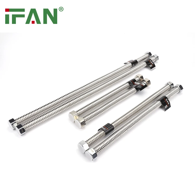 IFAN Factory Direct Metal Flexible Hoses 1/2 Plumbing Hoses All Types Stainless Steel Corrugated Pipe