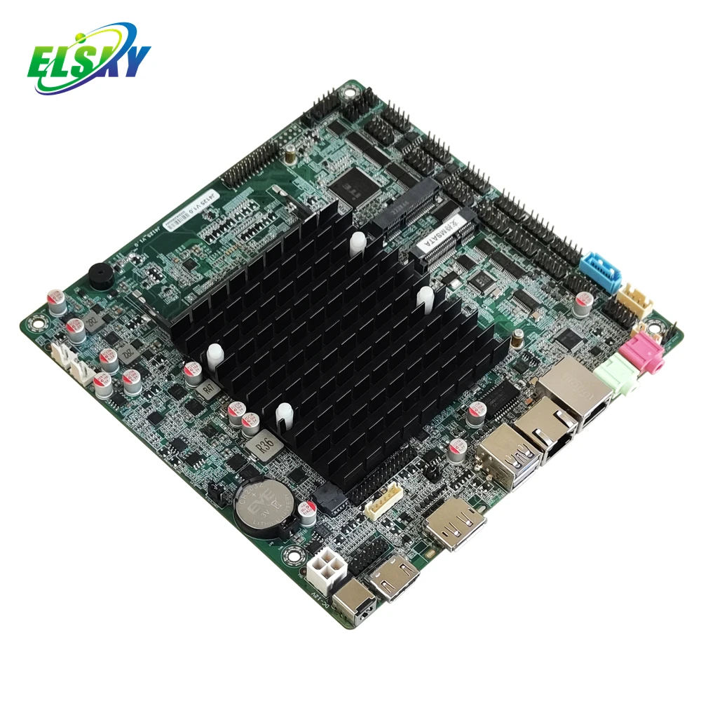 ELSKY M415F DDR4 Memory MSATA SSD wifi fanless motherboard motherboard with Intel Celeron J4125 Processor