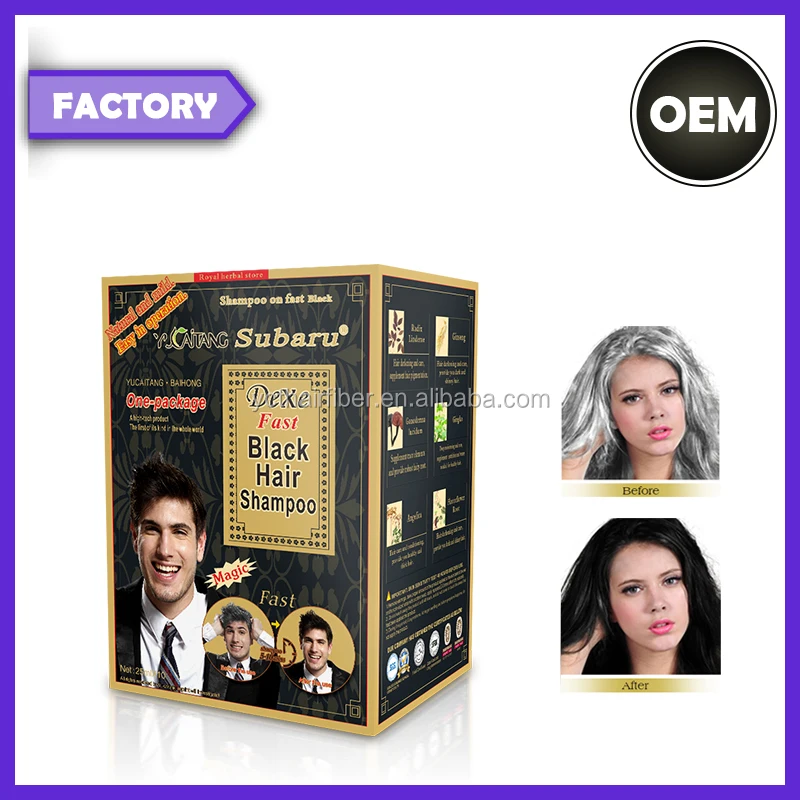 Natural Herbal Subaru Black Hair Shampoo Henna Hair Dye For Hair Blackening