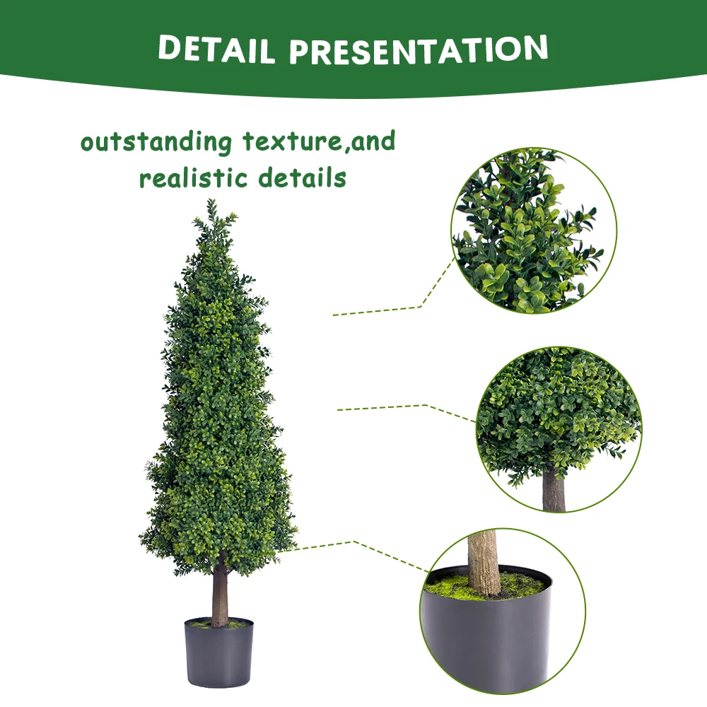 PZ-1-131 Garden Supplies Customized Lasting Evergreen Artificial Boxwood Topiary Tree for Indoor Front Porch Office Decor