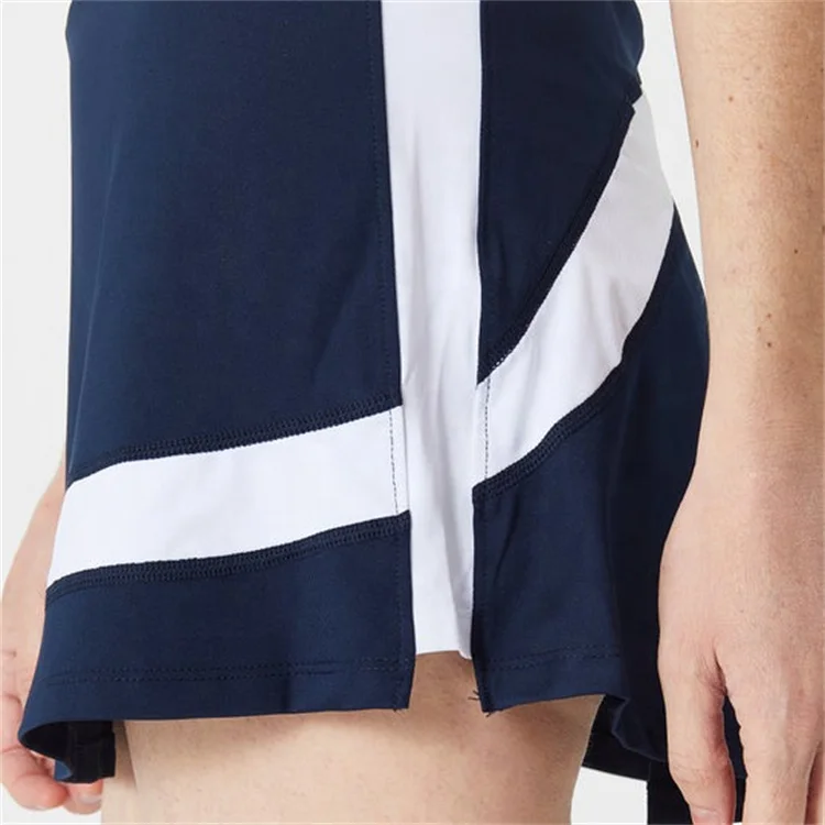 ZN-Sexy girls sports wear inside shorts white stripe women girls black tennis skirt