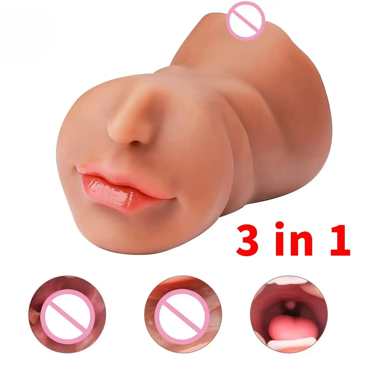 Wholesale 3D Pocket Pussy sex Doll Male Masturbator Doll Realistic Mouth Oral vagina Anal 3 in 1 Pocket Pussy sex Doll for men