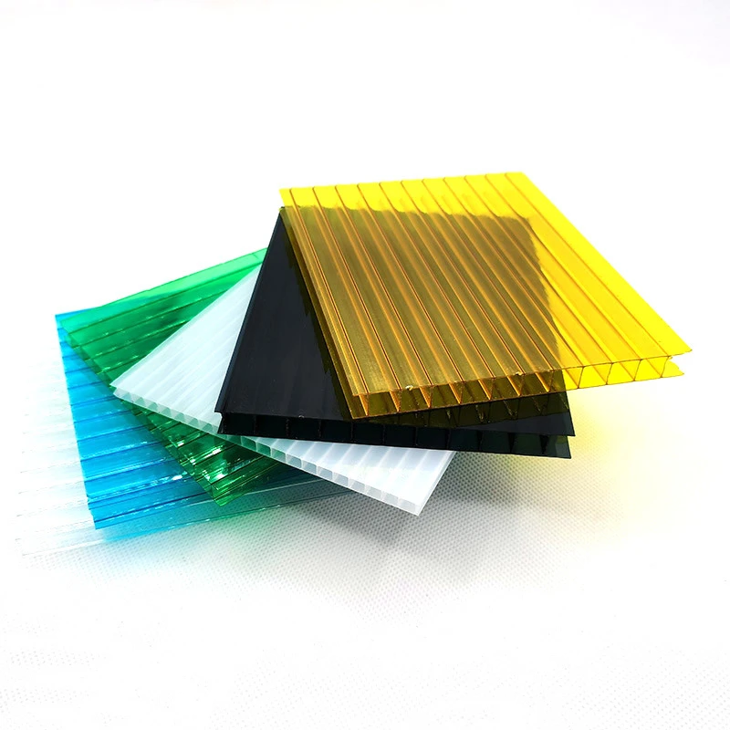 Colors customized PC sheets garden greenhouses twin wall  polycarbonate hollow sheets policarbonato alveolare