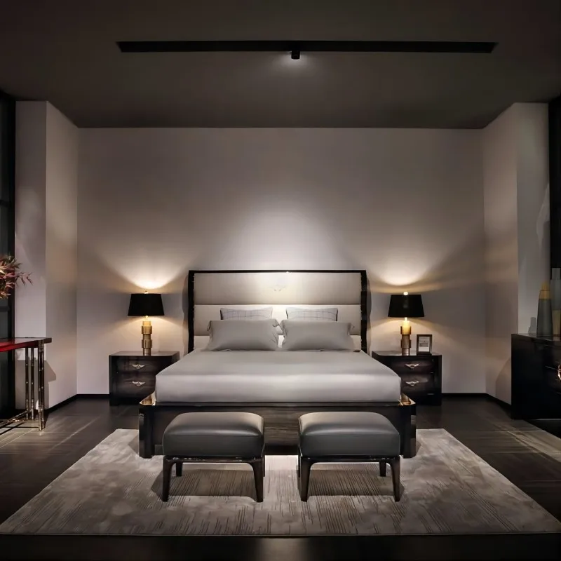 Новый бренд с мягким верхом из коровьей кожи, элегантный дизайн, сделано в Китае для комфортной кровати