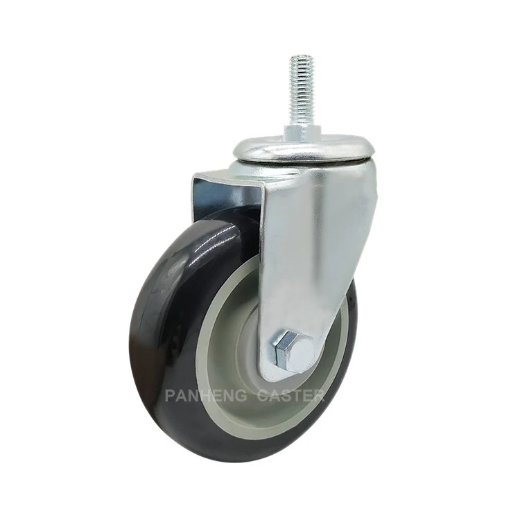 Professional Factory 3/4/5 Inch Trolley Rigid PU Caster Wheel