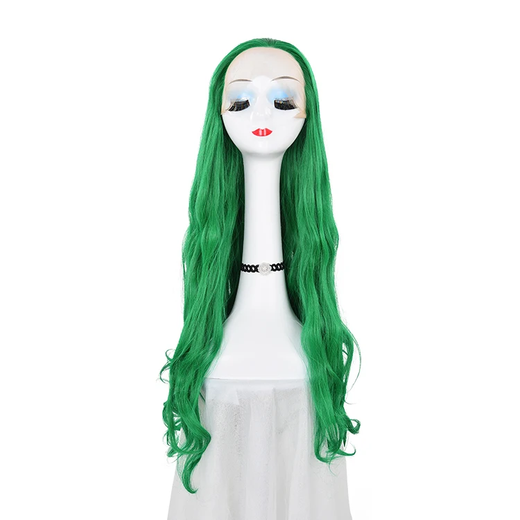 Wholesale Cheap Synthetic Loose Deep Wave Wig Smooth and Soft Heat Resistant Fiber Natural  Lace Front Synthetic Hair Wigs