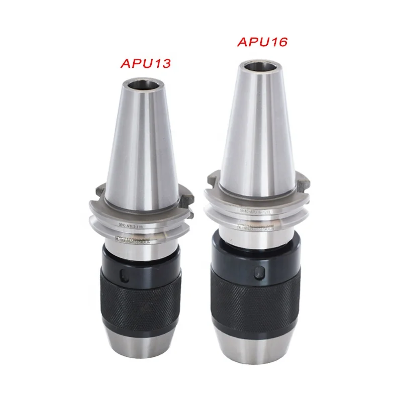SK40 APU13 APU16 Keyless Drill Chuck Factory Wholesale Clamping Range 1-16mm CNC Milling Machine Lathe Chuck 3 Jaw Manual SK40