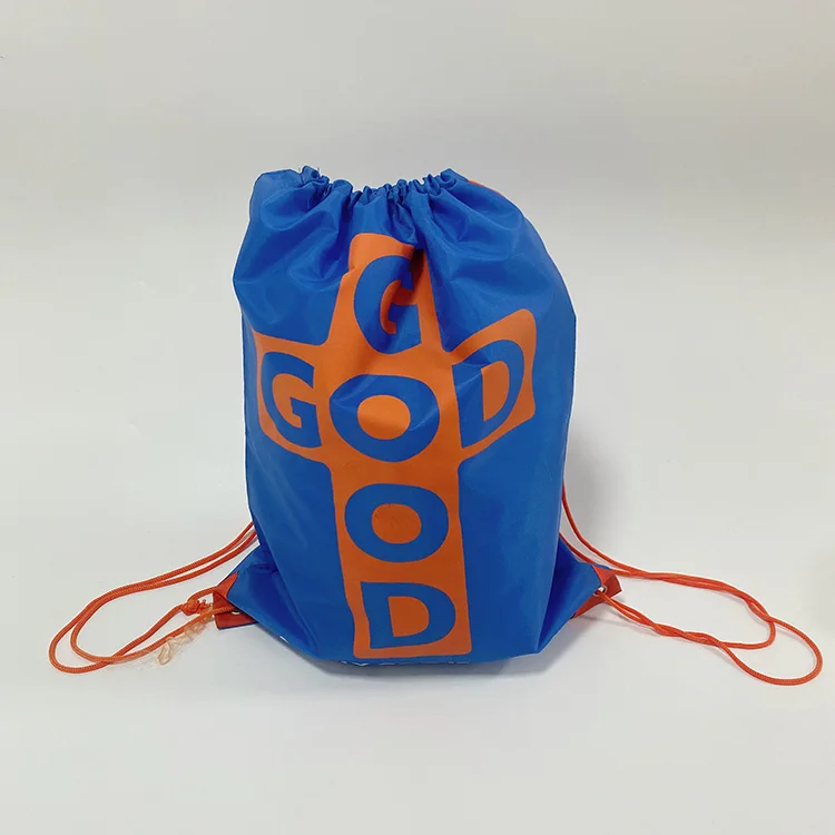 3 Colors Drawstring Backpack Tote Sport Storage Polyester Bag for Gym Traveling