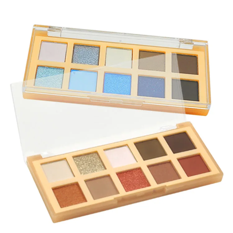 Wholesale High Pigment Glitter Eyeshadow Palette 10 Colors Custom Creative Matte Cosmetics for Dry Eye Private Label for Girls