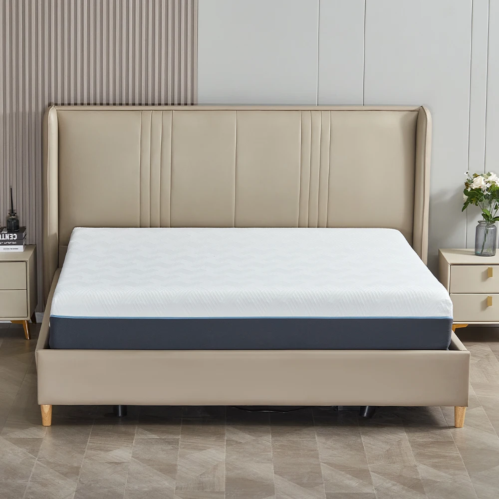 KFT074 Luxurious Icy Fabric Gel Breathable Bamboo Memory Foam Hybrid Pocket Spring Mattress
