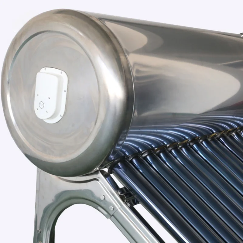 Integrated pressurized solar water heater with heat pipe and stainless steel out tank