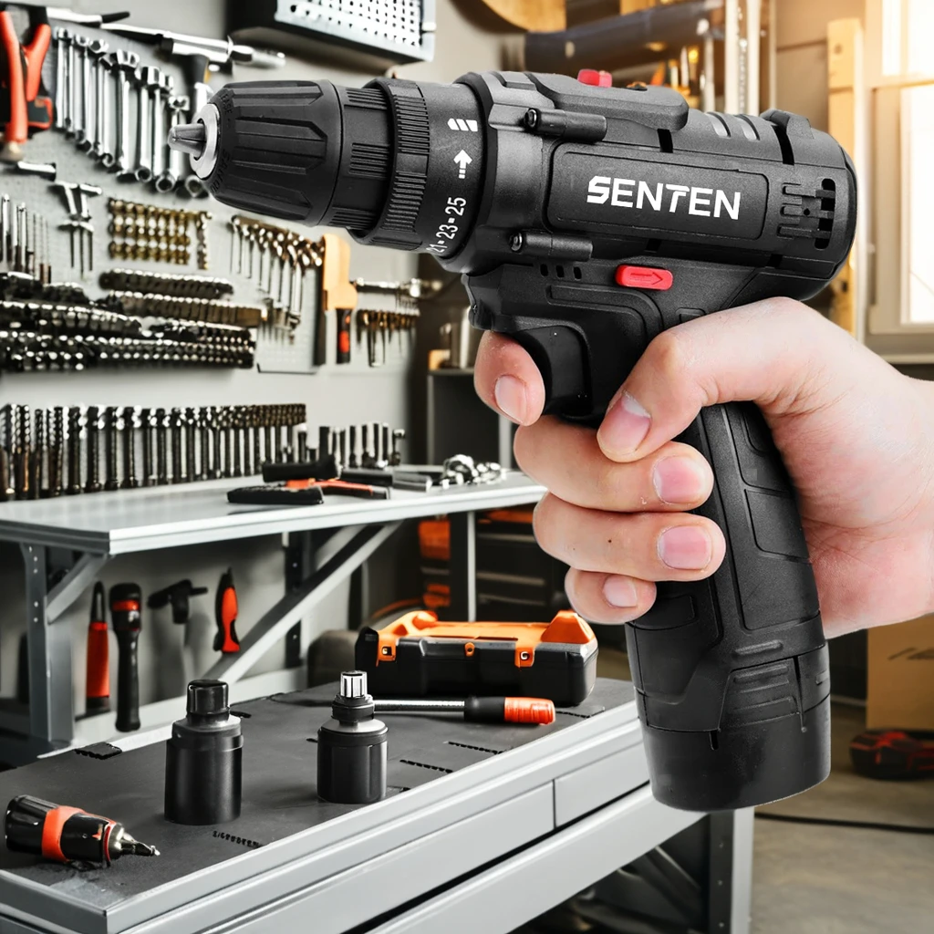 16.8V Cordless Impact Drill Kit Cheap Price mini screwdriver Hand Tools with Lithium Battery Variable Speed Max Drilling 30mm