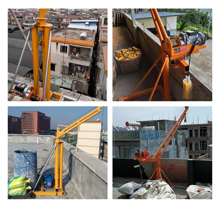 Wholesale Electric Hoist 300kg Small Lift Mini Crane Lifting Machine 1000kg Monkey Jib Cranes